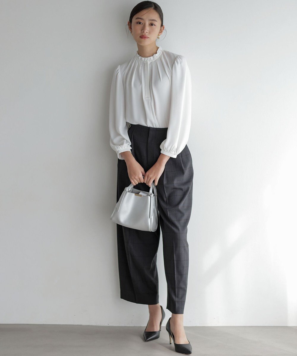 組曲 S ライトデシンフリル襟 ブラウス 