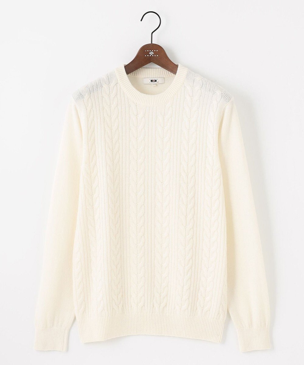 JOSEPH ABBOUD 【暖か・軽量】カシミヤブレンド クルーネック ニット 