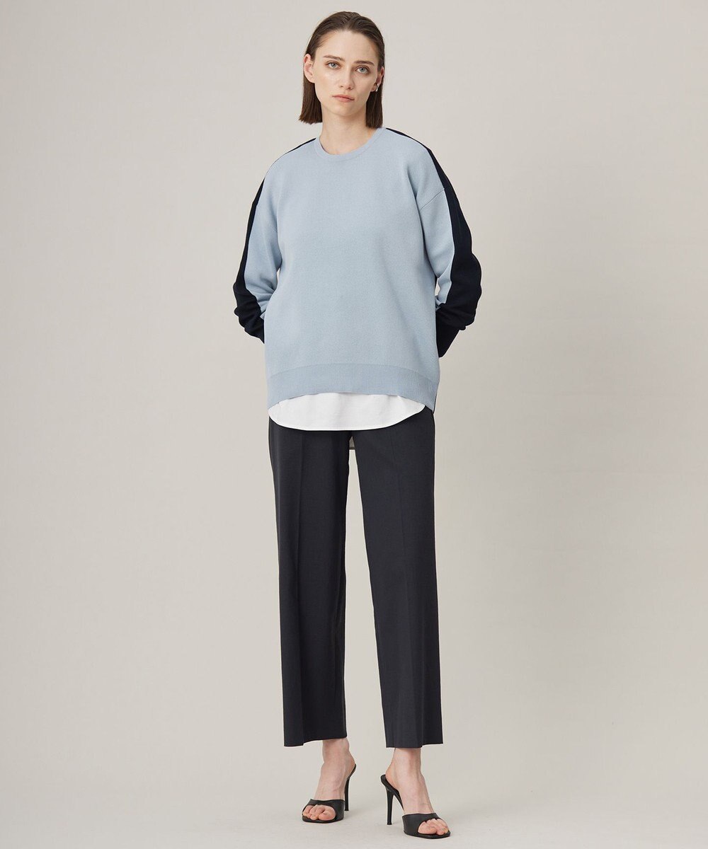 ICB 【WEB限定カラーあり・洗える】コットンポリエステルスムース  ニットプルオーバー 