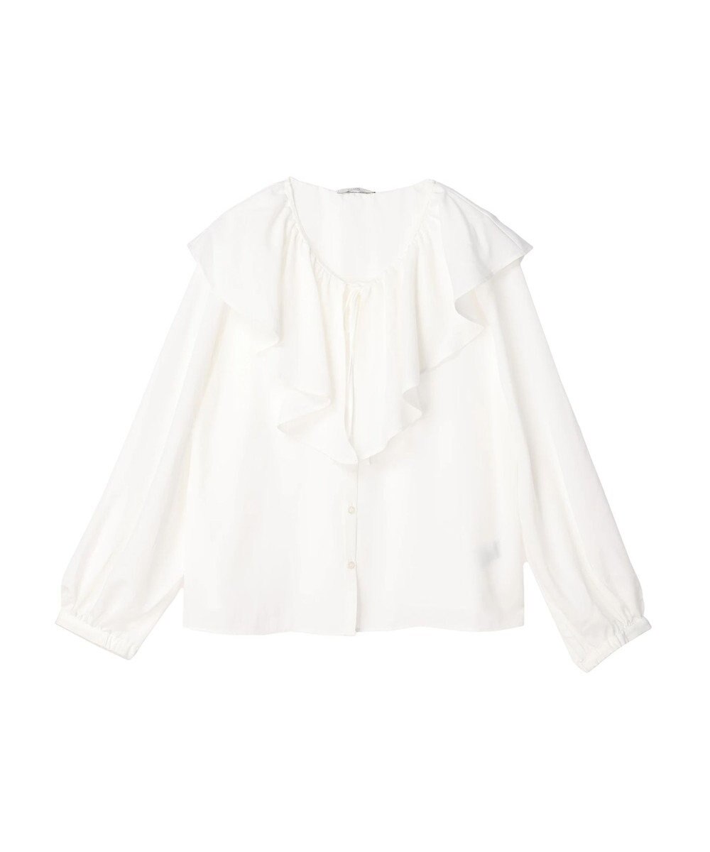 earth music&ecology ラッフルカラーブラウス 