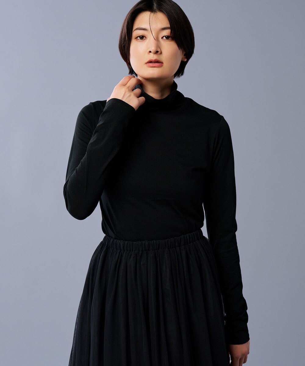 uncrave アルビニスタシフォン ハイネック カットソー（uncrave STANDARD） 