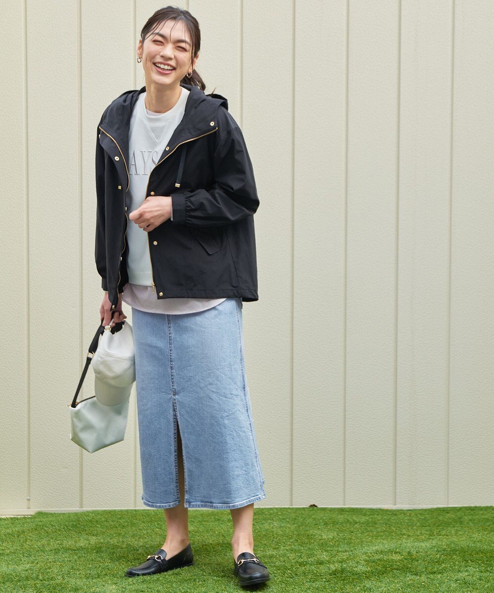 ANY L フロントスリットデニムスカート 