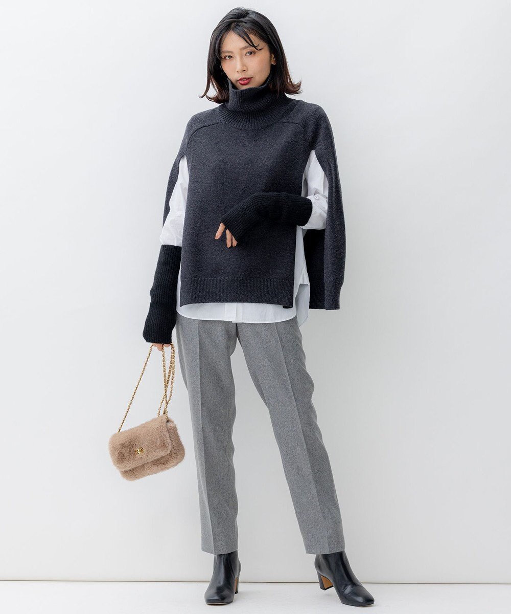 23区 【洗える】ニット ポンチョ 