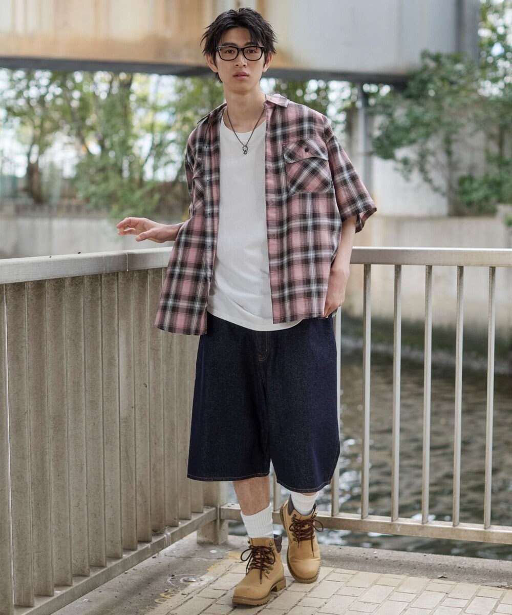 WEGO オンブレチェックシャツ（SS） 