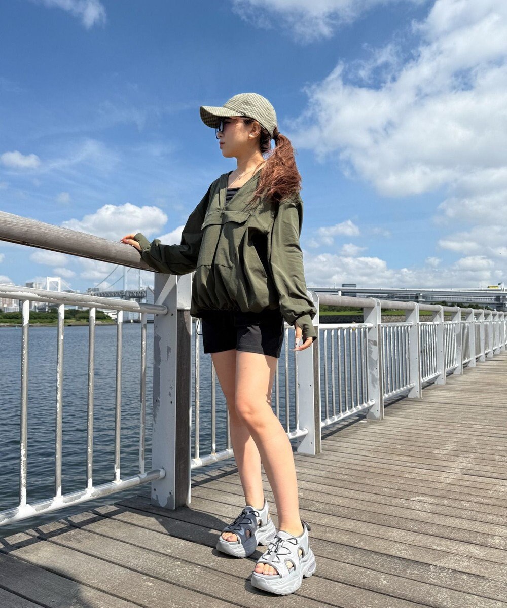 WEGO 【UVカット/吸水速乾/水陸両用/ラッシュガード】ハーフジップアノラックパーカー 