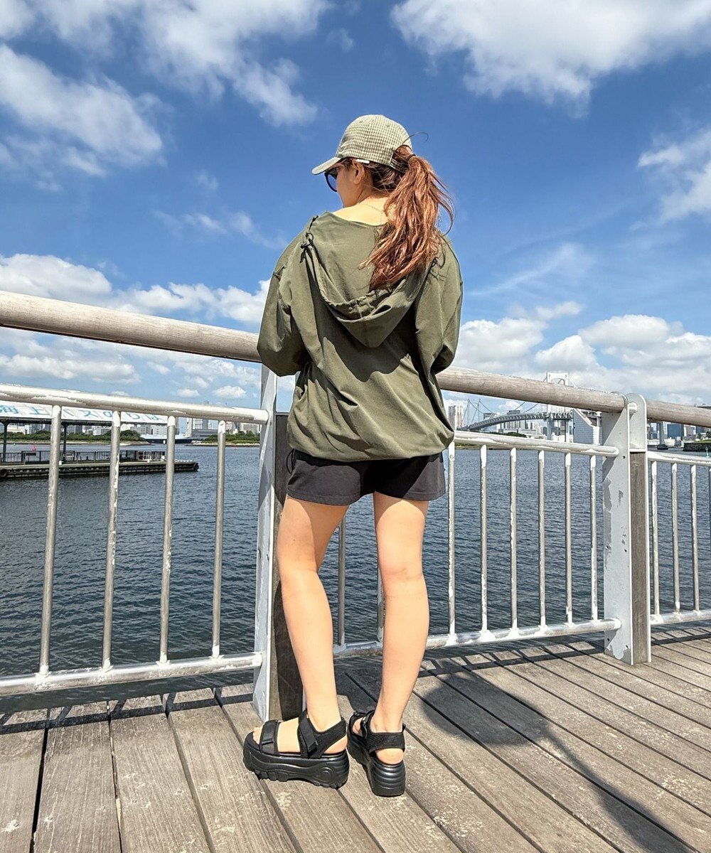 WEGO 【UVカット/吸水速乾/水陸両用/ラッシュガード】ハーフジップアノラックパーカー 