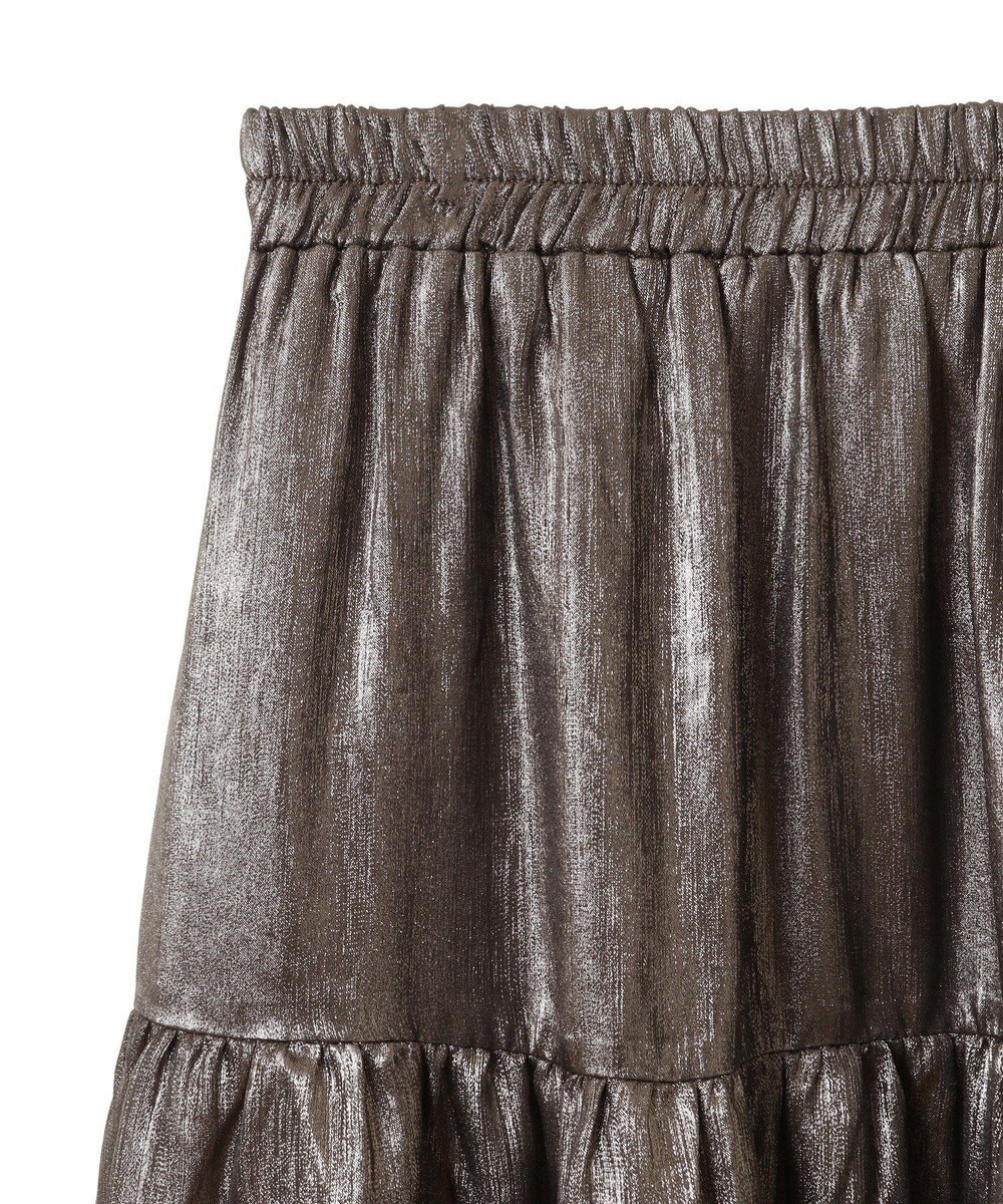 YECCA VECCA ラメティアードギャザースカート 