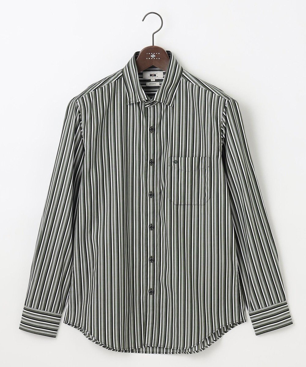 JOSEPH ABBOUD 【オーガニックコットン・柔らかな肌触り】カラーストライプ シャツ 