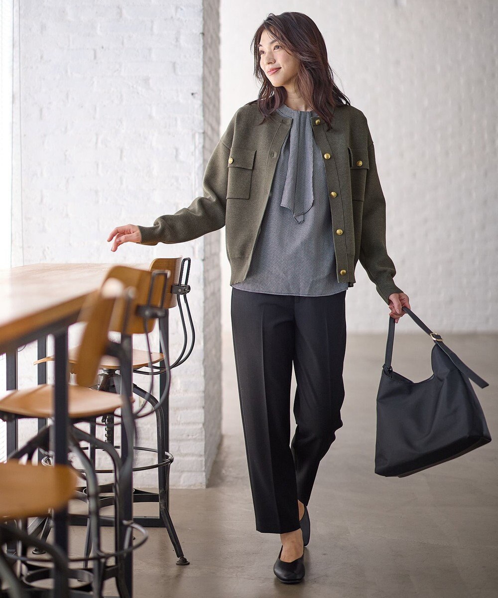 ANY 【洗濯機可】スウェットライクカーディガン 