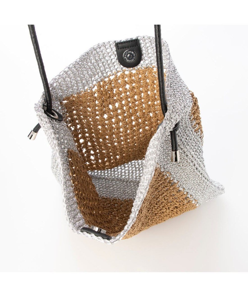 UNBILLION カシュカシュ cachecache / メタリックヤーンパネル編みトート 