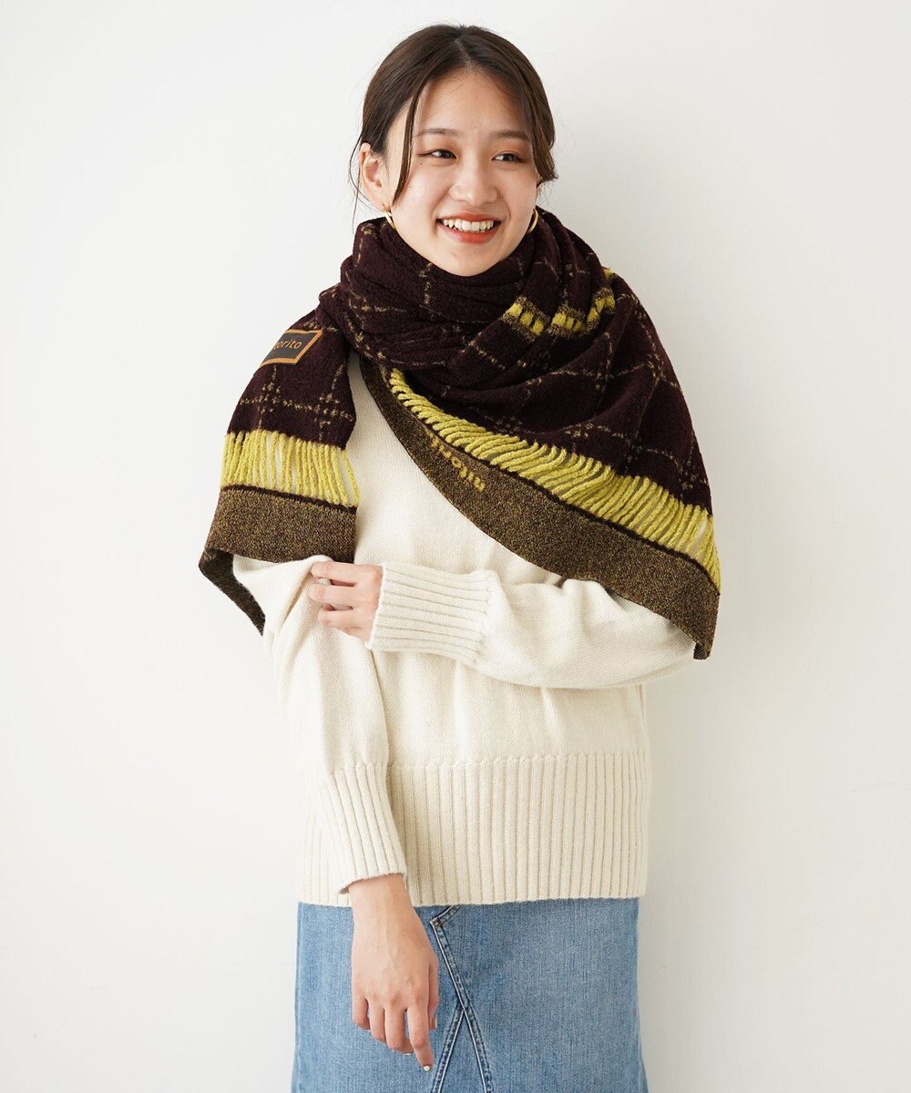 nitorito 【UNISEX】stamp チェック柄 3WAY ストール 