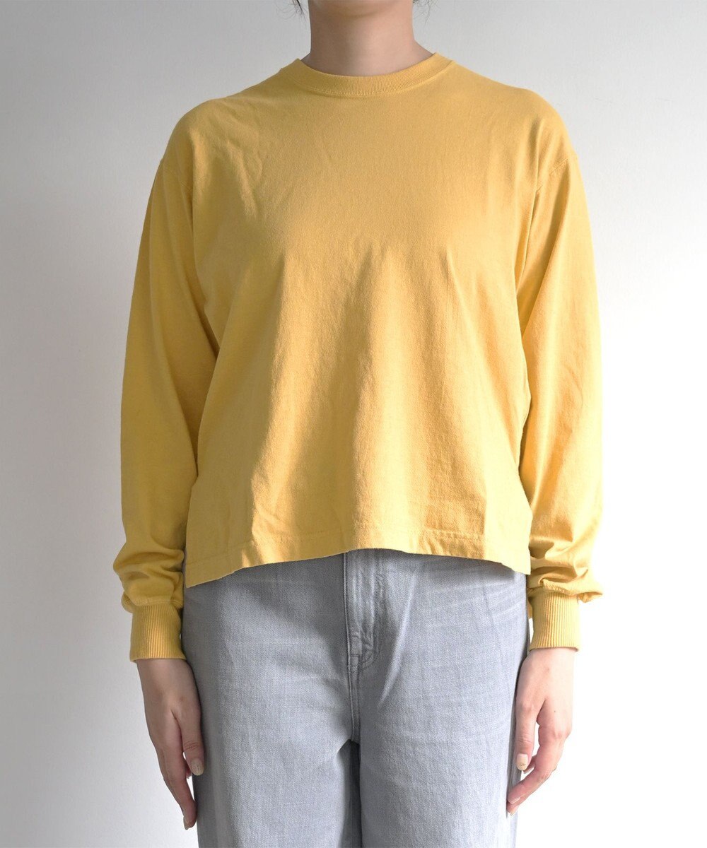 caqu caqu x good on short sleeve pocket tee サイドスリット入りL/S tee 