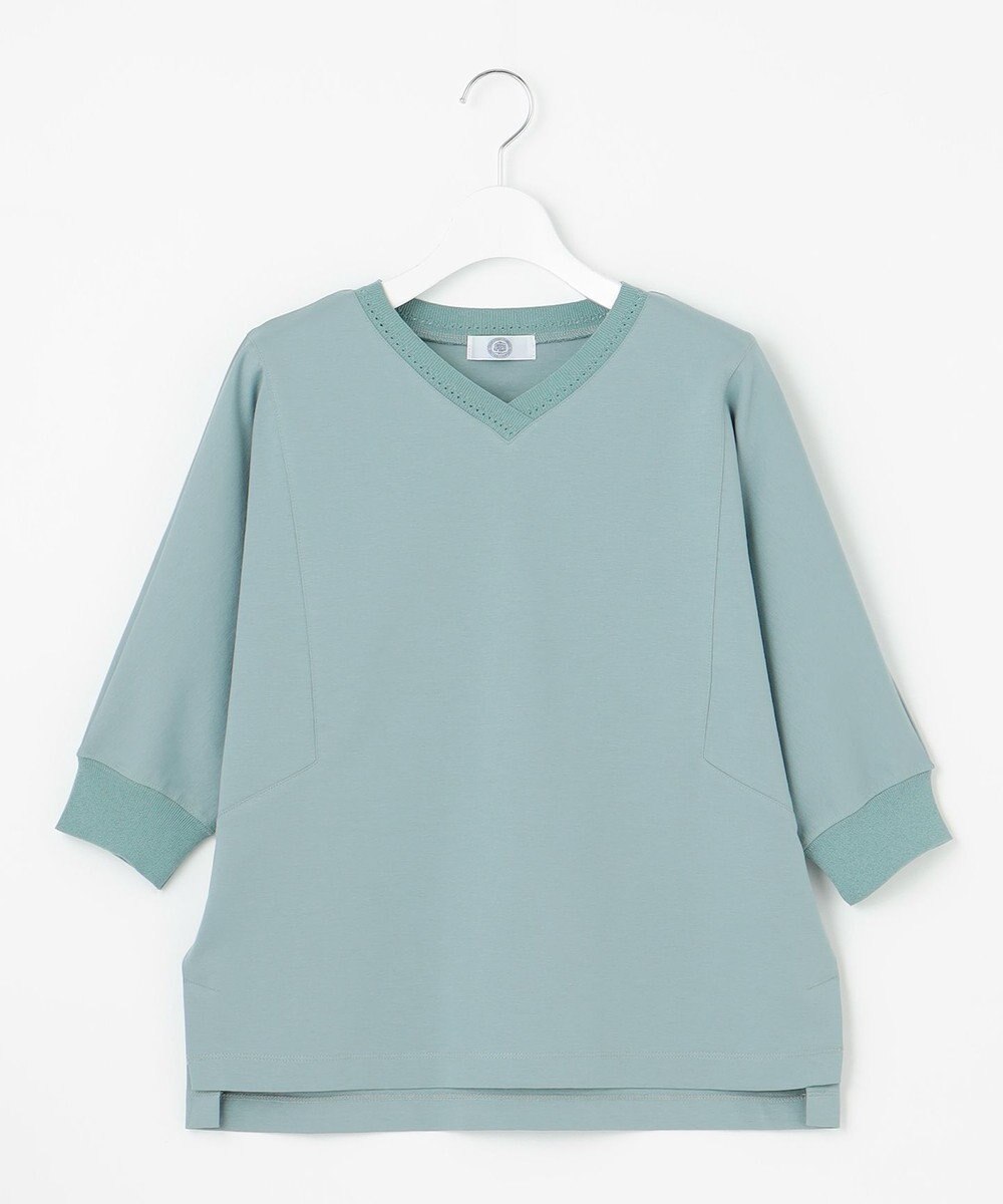 J.PRESS LADIES L TCポンチ ニットコンビ ドルマン カットソー 