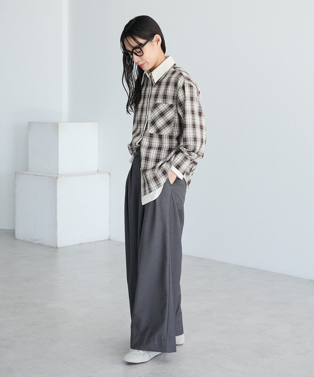 CRAFT STANDARD BOUTIQUE レイヤードライクチェックシャツ 