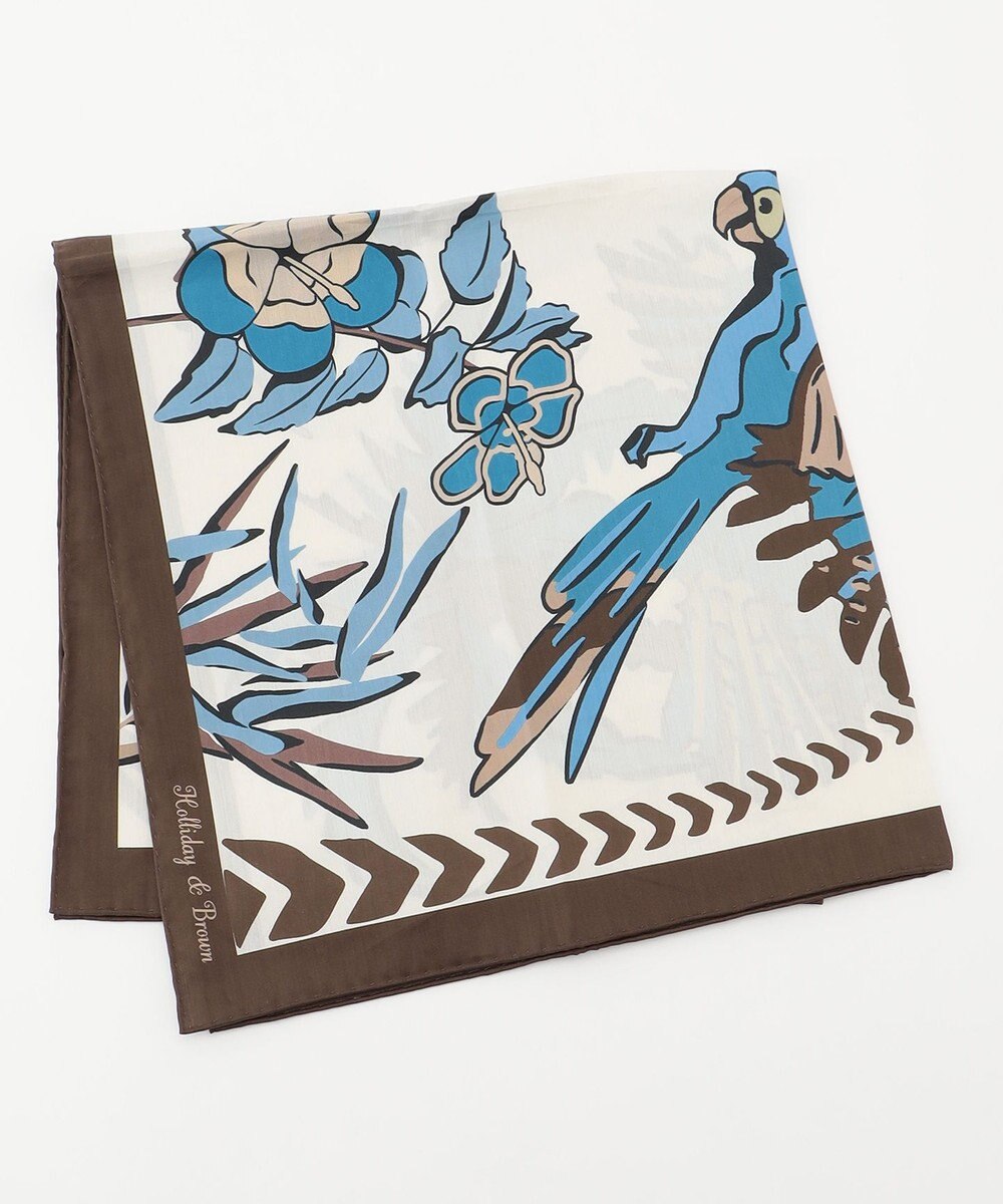 JOSEPH ABBOUD 【イタリア製・Holliday&Brown】バードグラフィックプリント スカーフ 