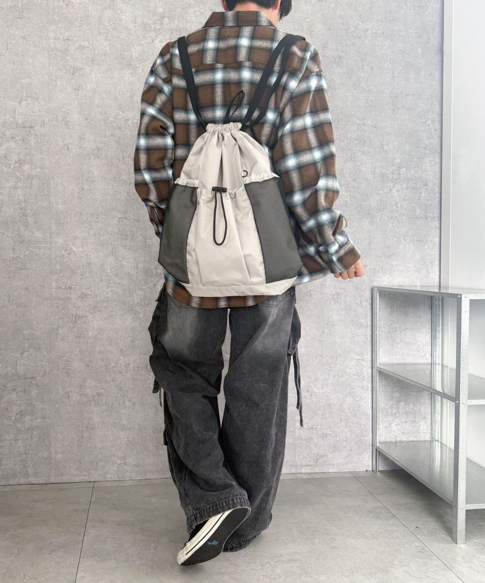 WEGO 【ユニセックス着用ITEM】メッシュポケットナップサック 