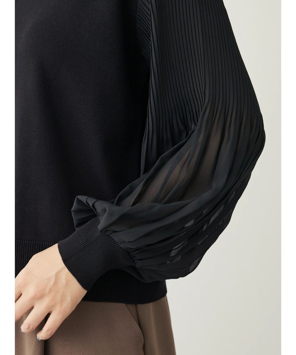 Green Parks プリーツ袖ニットプルオーバー 