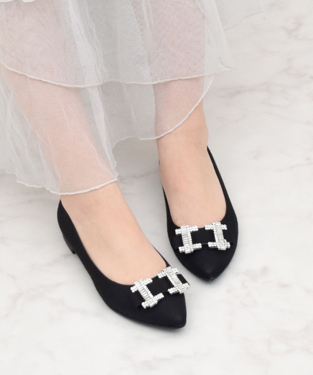 Bridget Birkin 【Bridget Birkin】ビジューリボンバレエレインパンプス 