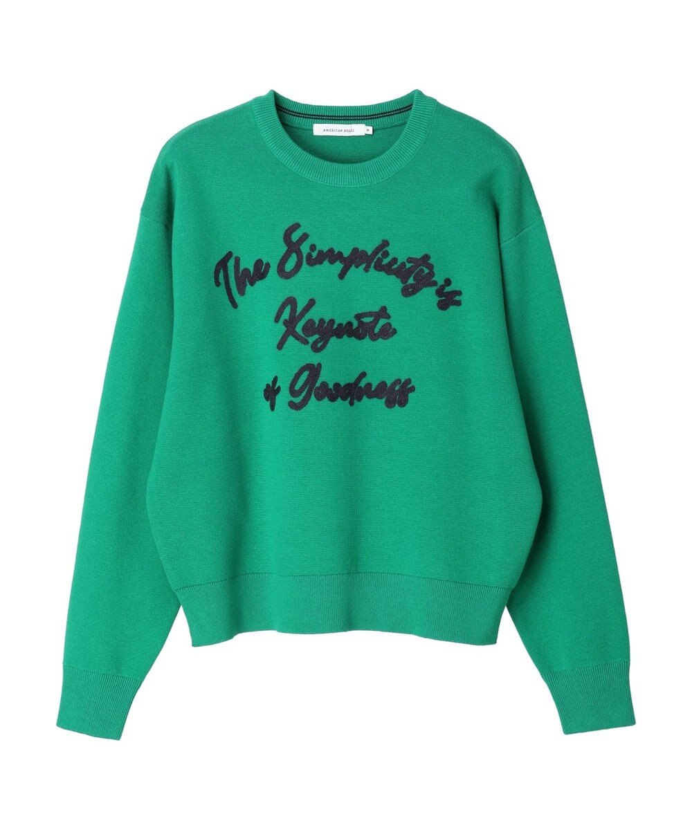 AMERICAN HOLIC サガラ刺繍ミラノリブニットプルオーバー 