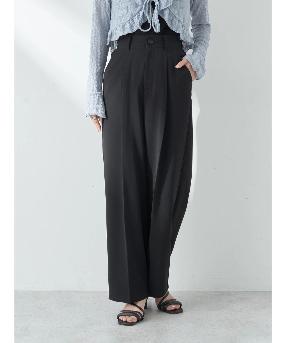 earth music&ecology タックストレートパンツ 