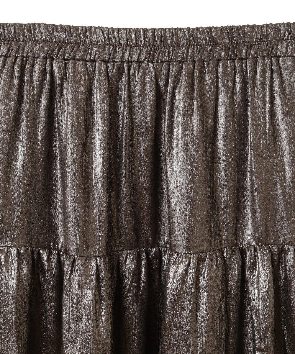 YECCA VECCA ラメティアードギャザースカート 