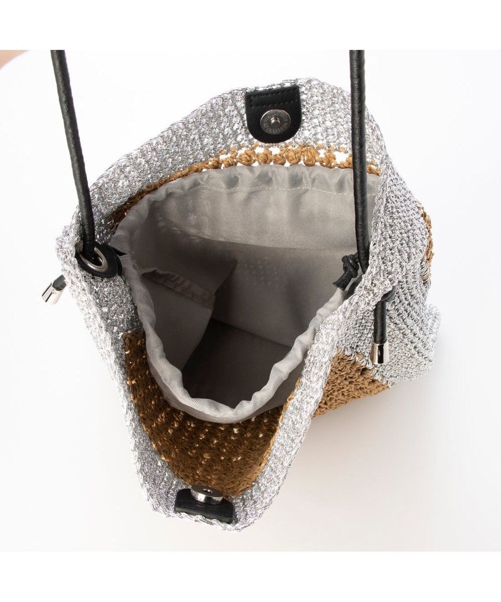 UNBILLION カシュカシュ cachecache / メタリックヤーンパネル編みトート 