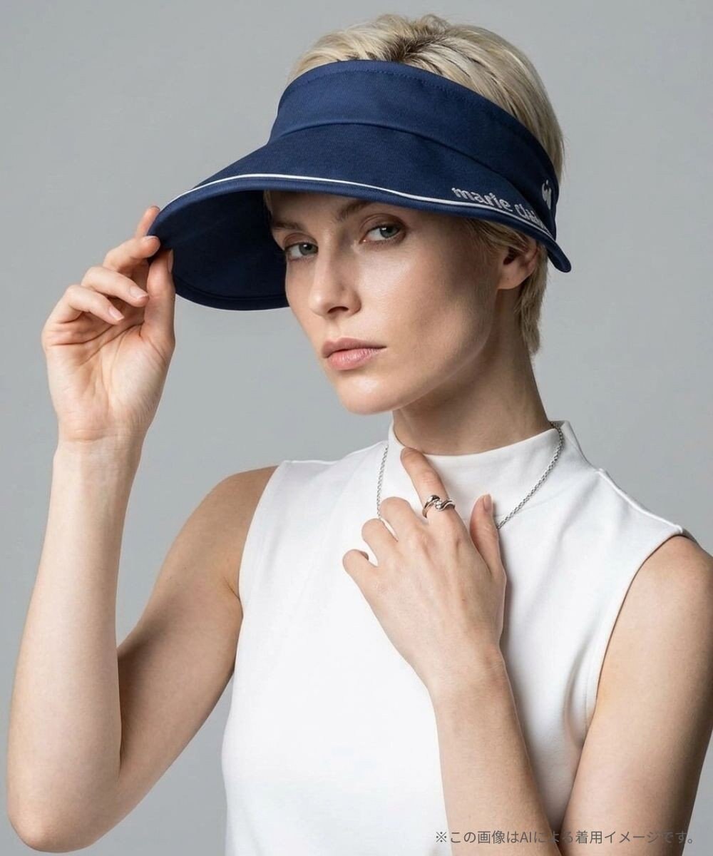 FILA GOLF／marie claire 【marie claire SPORT】 サンバイザーにも変わる タレ付き6WAYキャップ 
