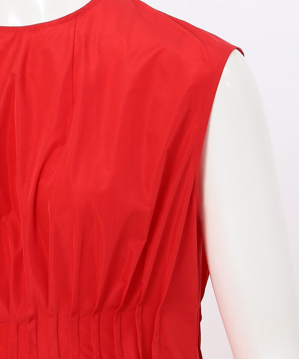 23区 L 【エステータ】シャイニータフタ ピンタック ワンピース 