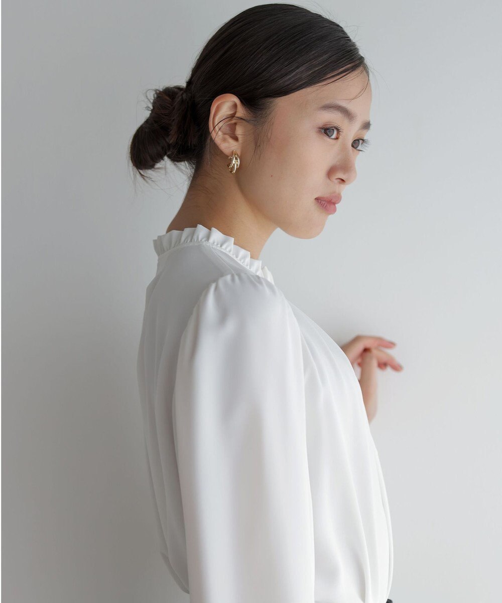 組曲 S ライトデシンフリル襟 ブラウス 