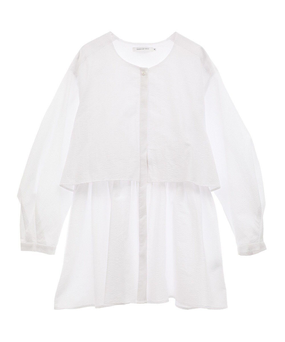 AMERICAN HOLIC サッカーティアードロングブラウス 