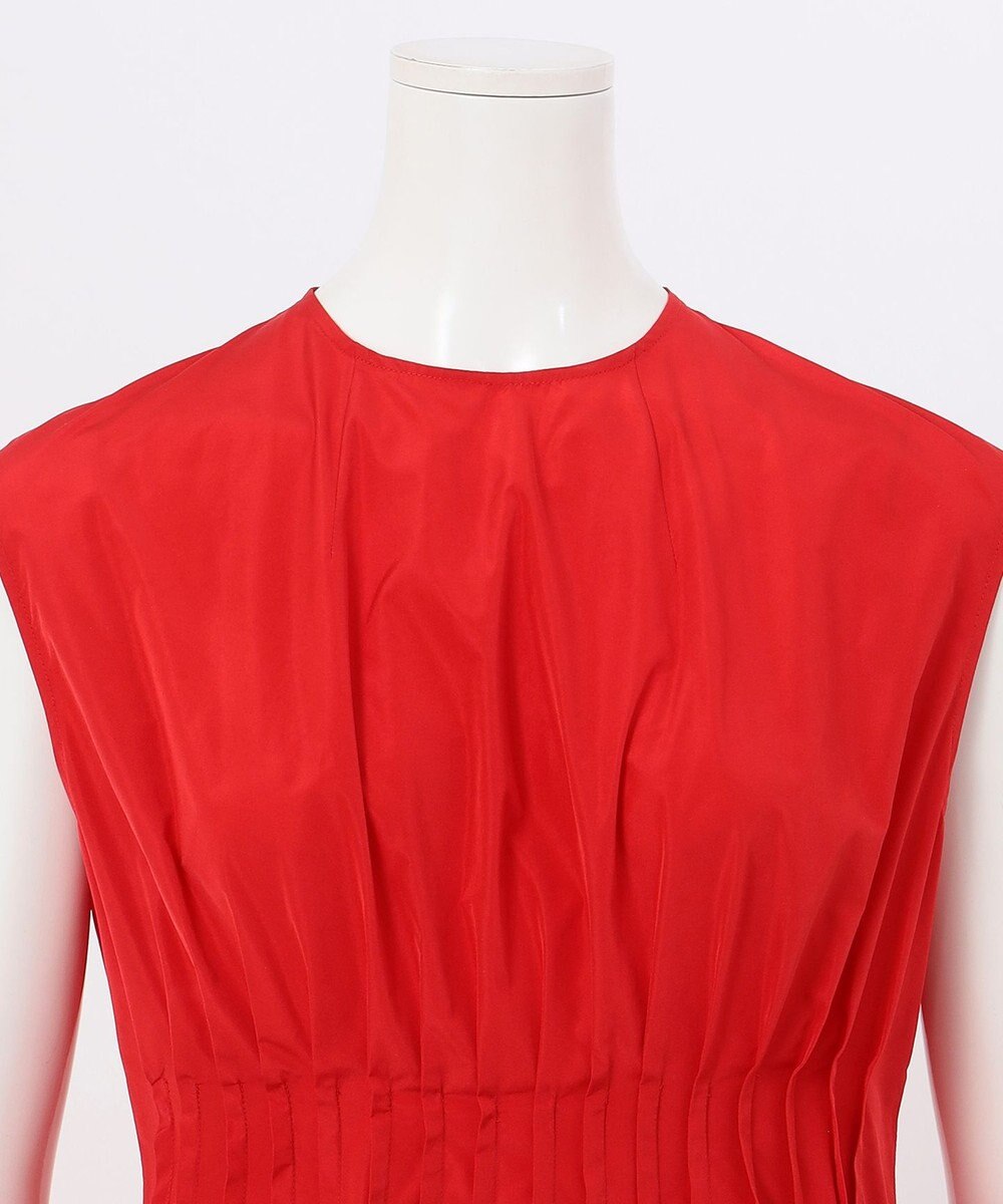 23区 L 【エステータ】シャイニータフタ ピンタック ワンピース 