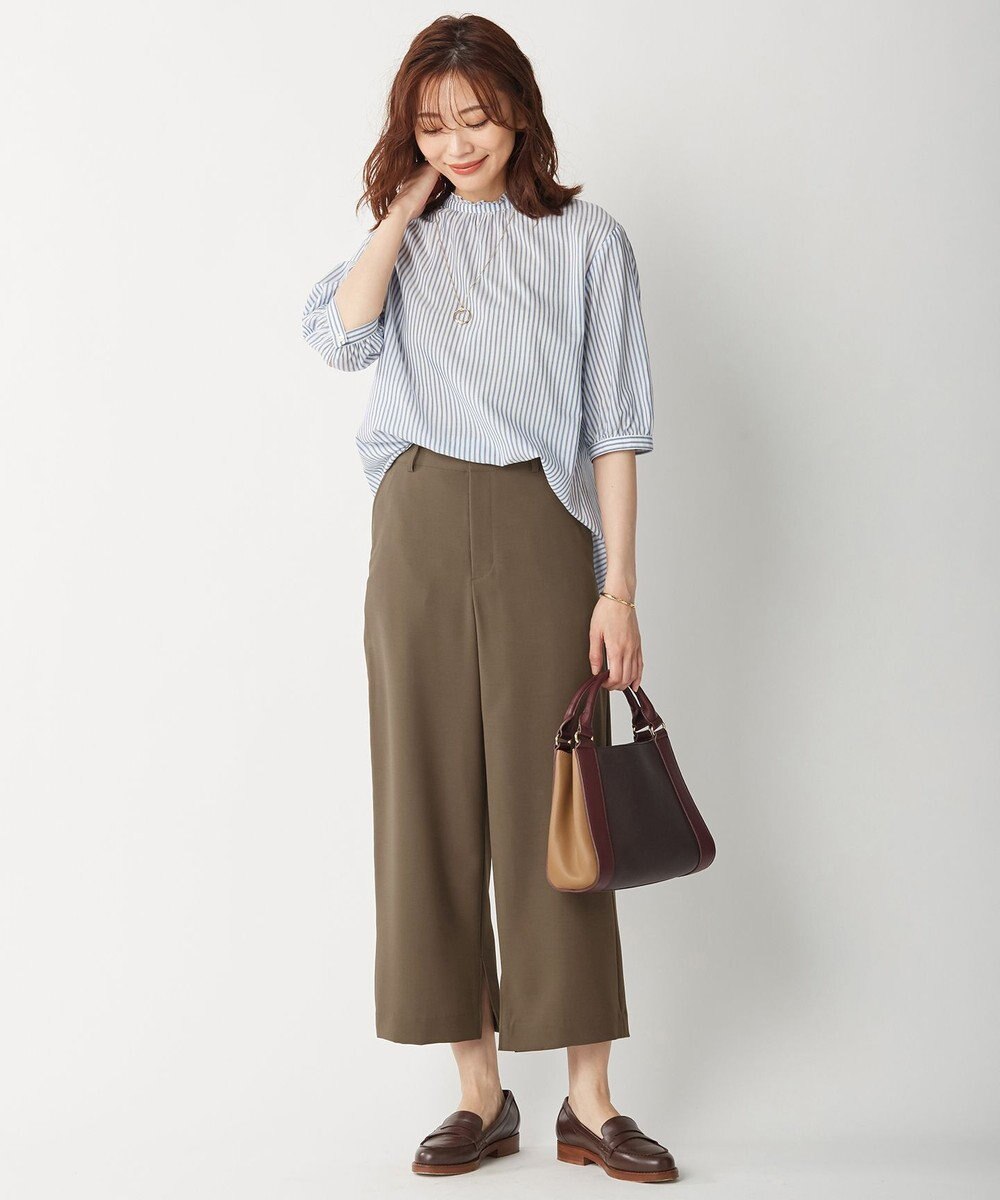 J.PRESS LADIES 【洗える】リラクシオンツイル パンツ 