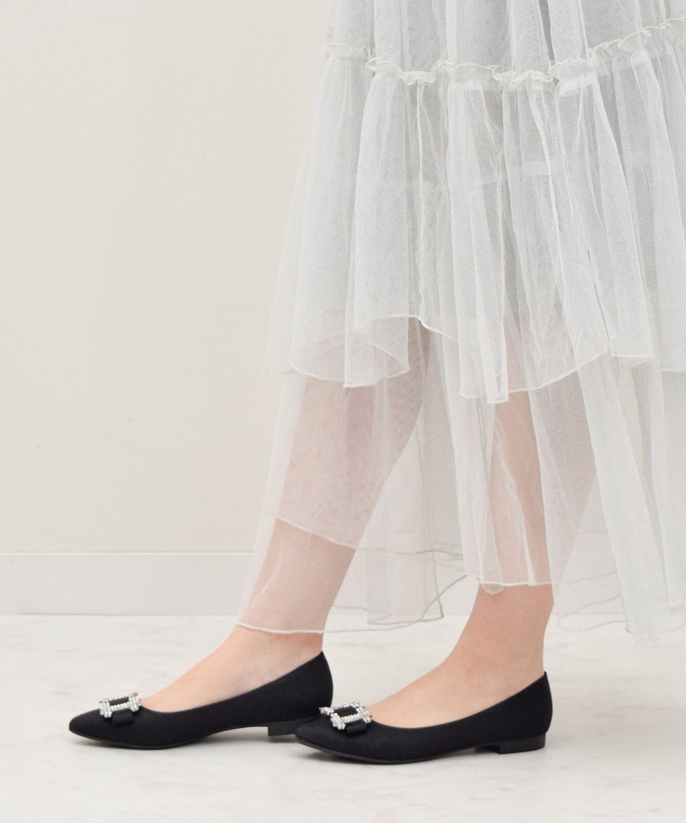 Bridget Birkin 【Bridget Birkin】ビジューリボンバレエレインパンプス 