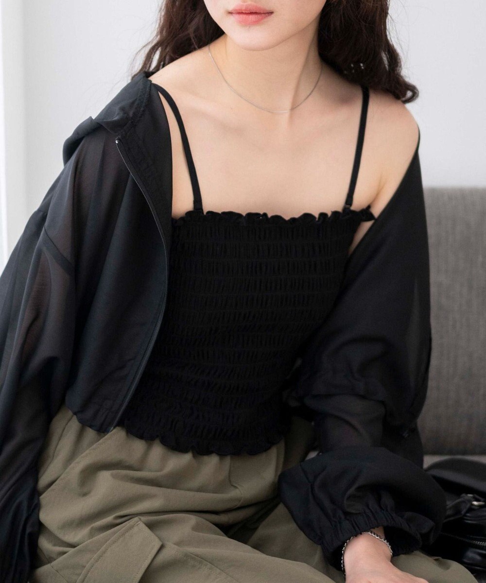 WEGO ２WAYシャーリングキャミ 