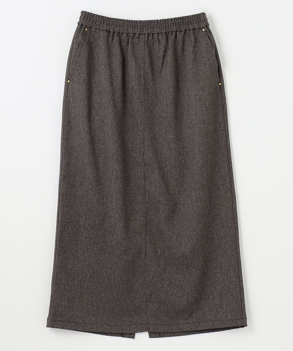 ANY 【ウエストゴム】クラシカルツイードタイトスカート 