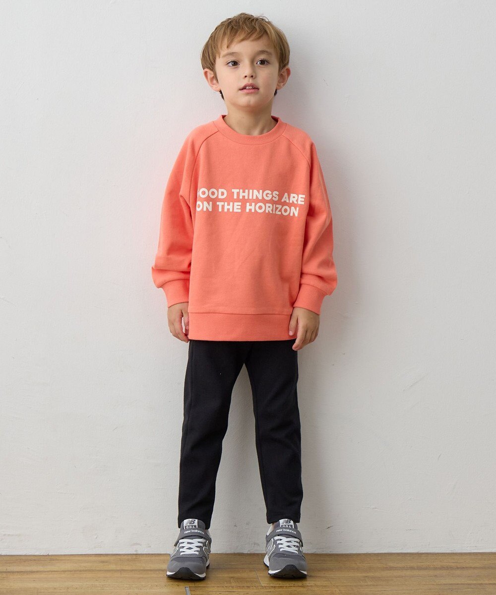 ANY KIDS ロゴプリント トレーナー 