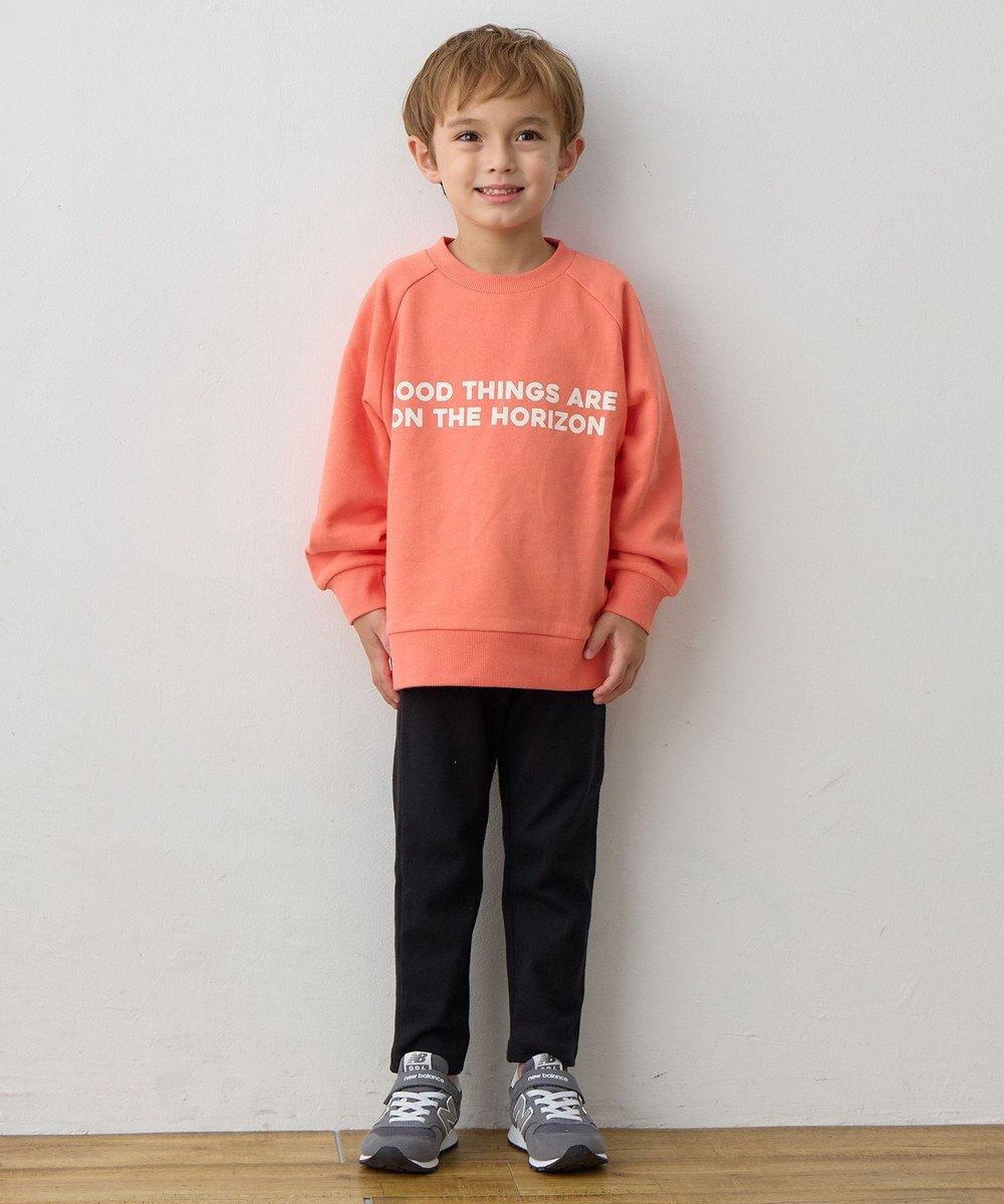 ANY KIDS ロゴプリント トレーナー 