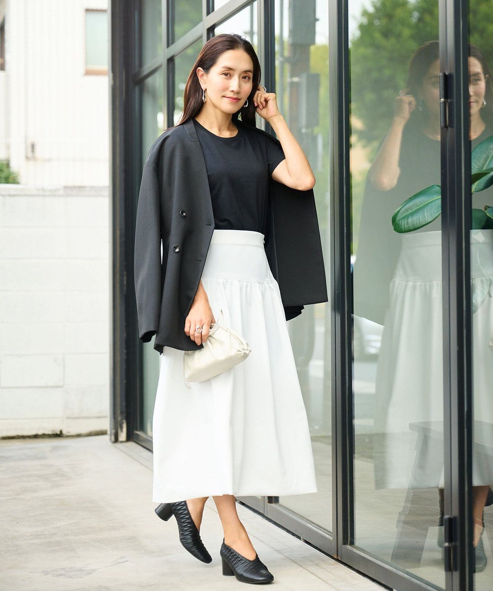 #Newans 【セレモニーにも】バルーンフレアニットスカート 