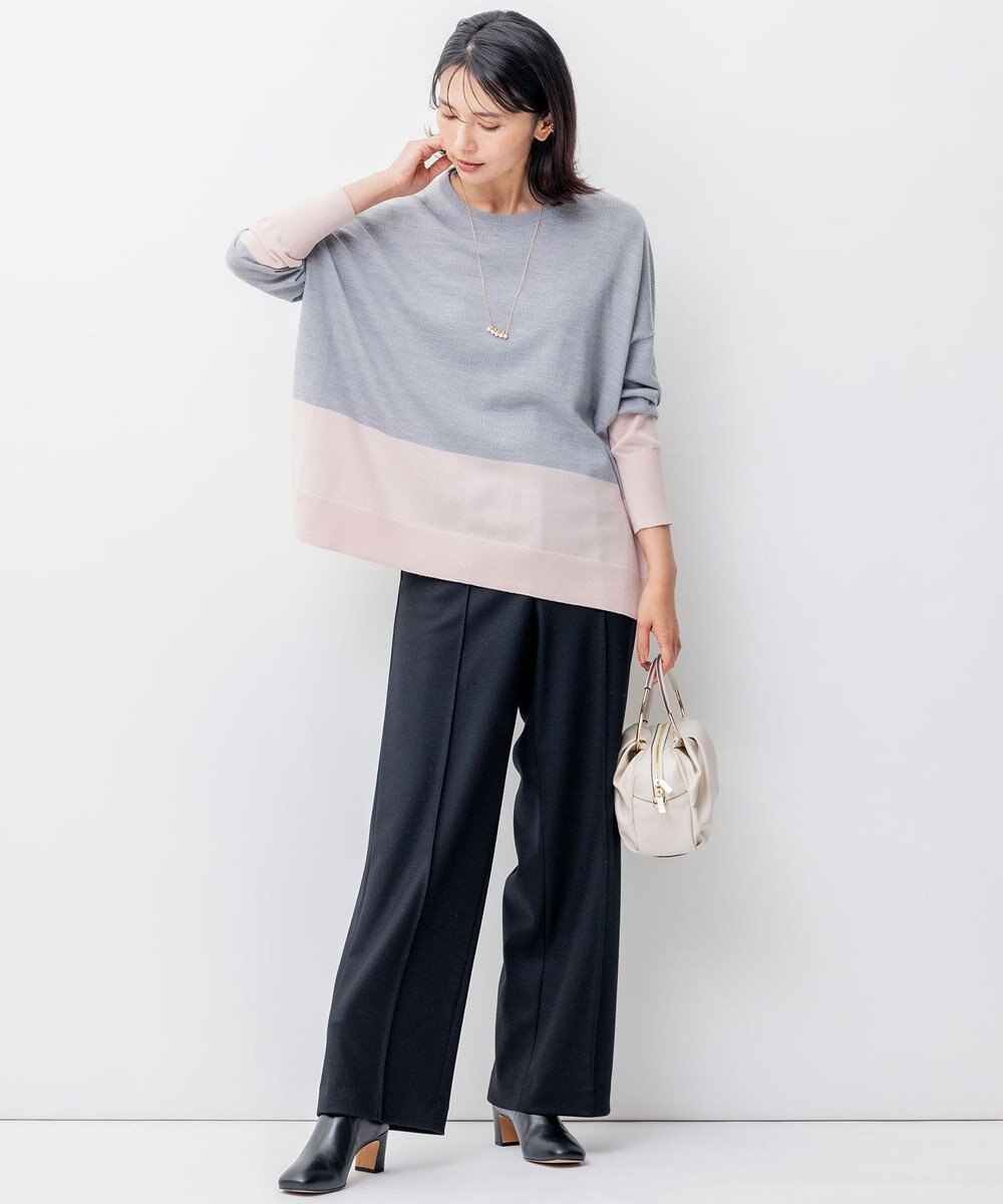 23区 【WEB限定カラーあり/洗える】ウーステッドウール ビッグシルエット ニット 