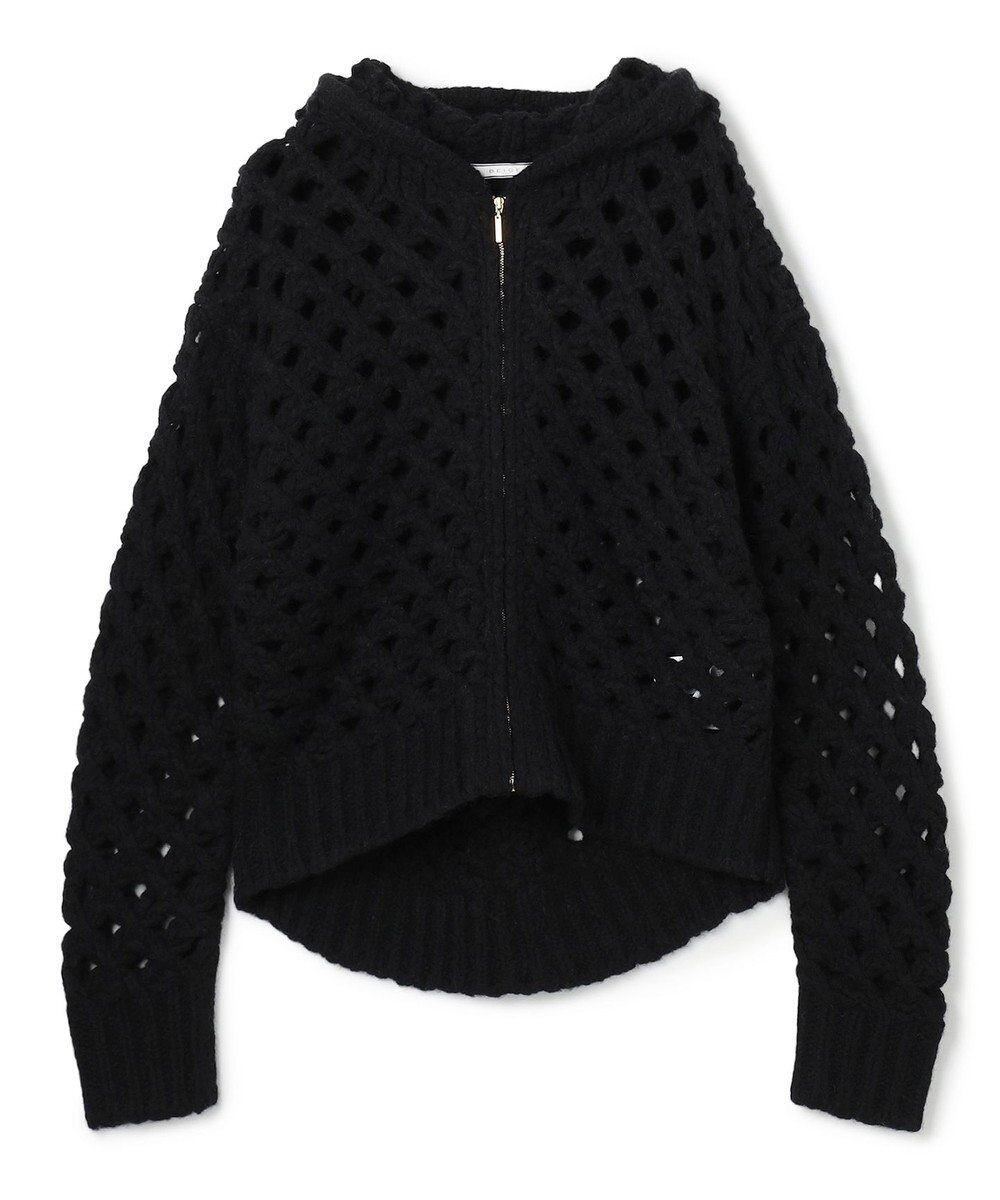 BEIGE， KOKOMO / ウールアルパカメッシュニットパーカー 