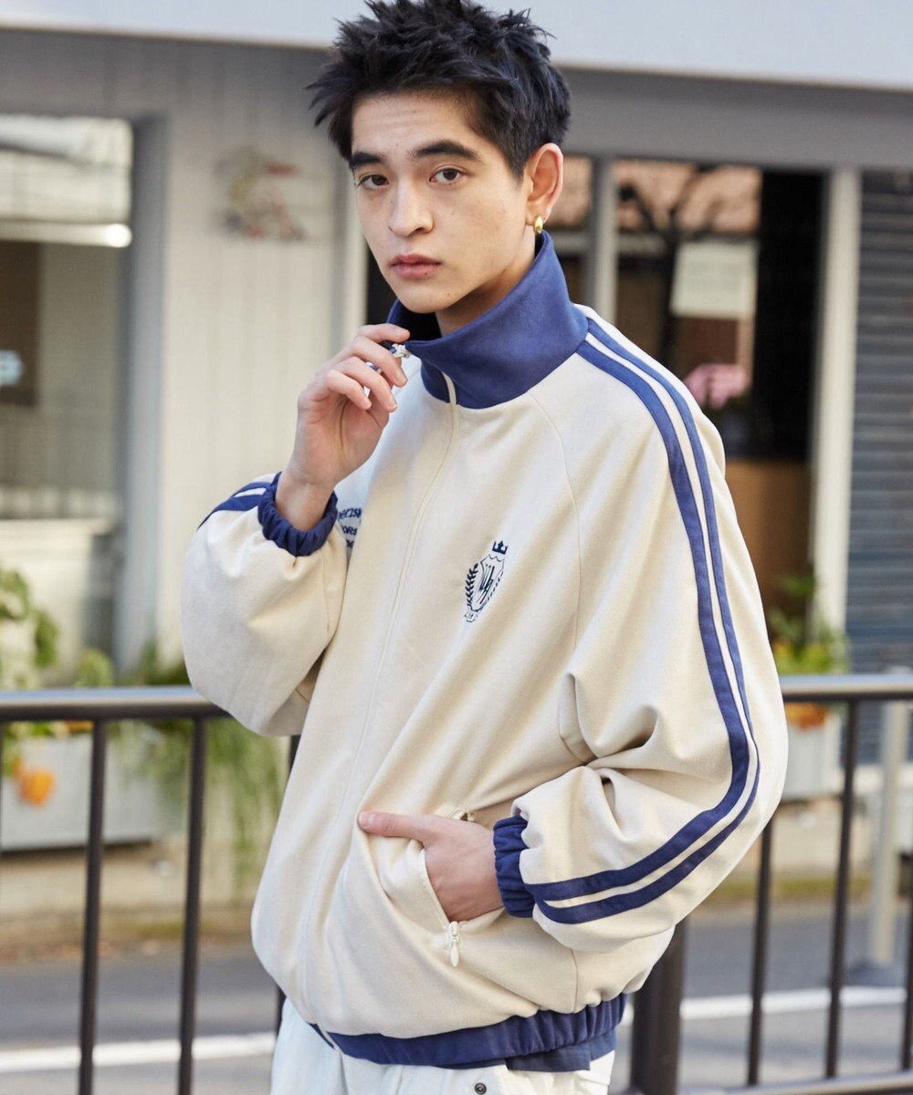 WEGO フェイクスウェードライントラックジャケット 