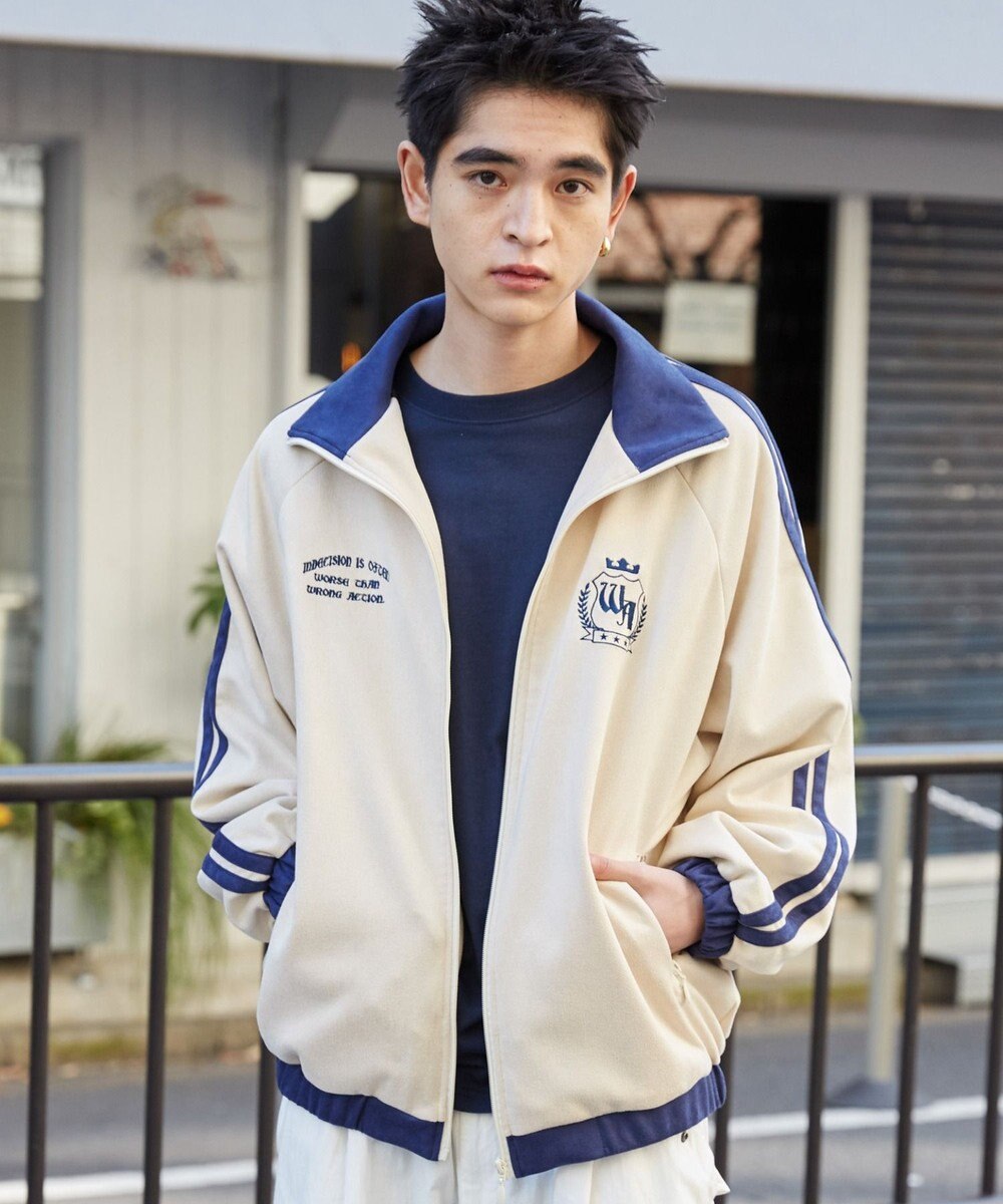 WEGO フェイクスウェードライントラックジャケット 