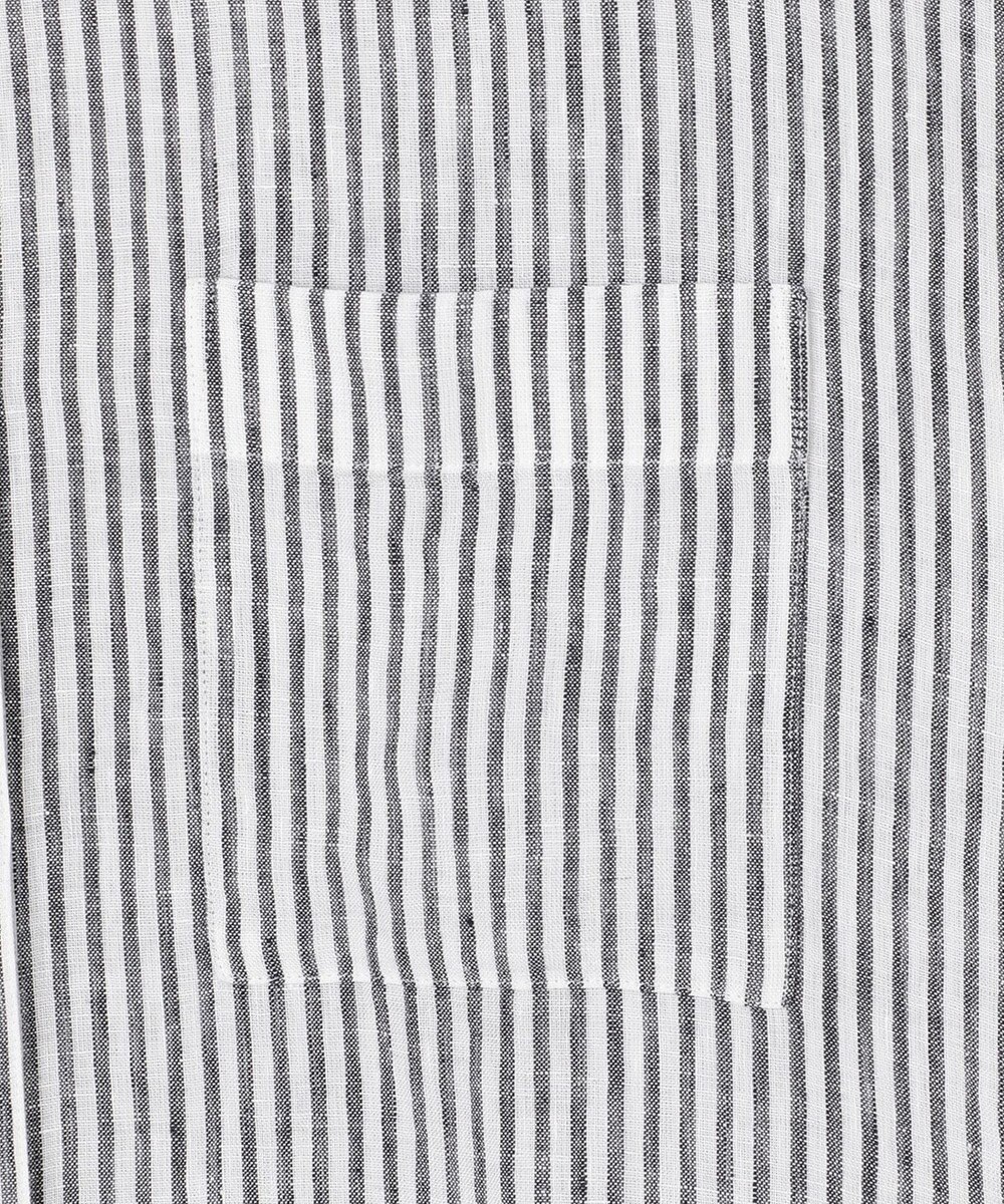 23区 S 【WEB限定カラーあり/洗える】LIBECO バンドカラー ビッグシルエット シャツ 