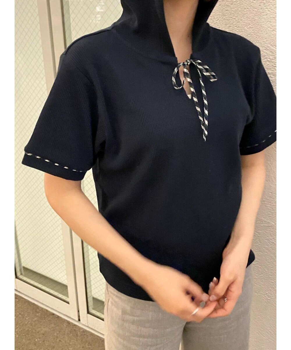 Green Parks チェックポイントワッフルプルオーバー 