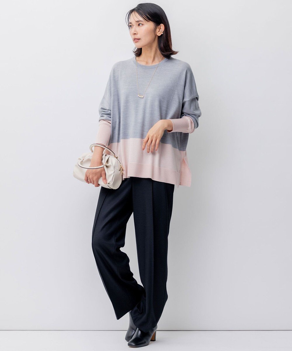 23区 【WEB限定カラーあり/洗える】ウーステッドウール ビッグシルエット ニット 