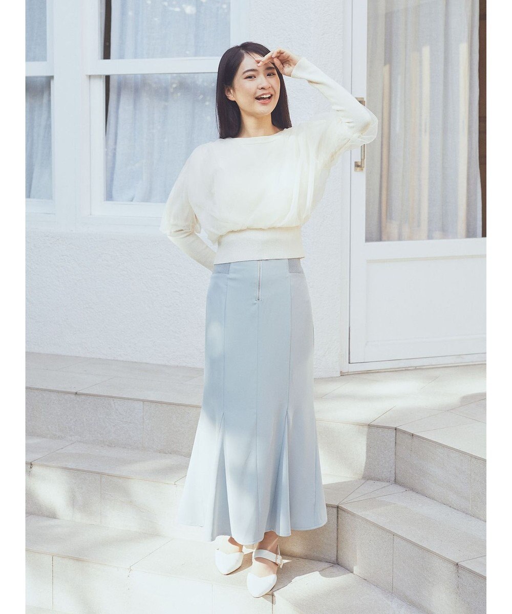 earth music&ecology チュールドッキングニットプルオーバー 