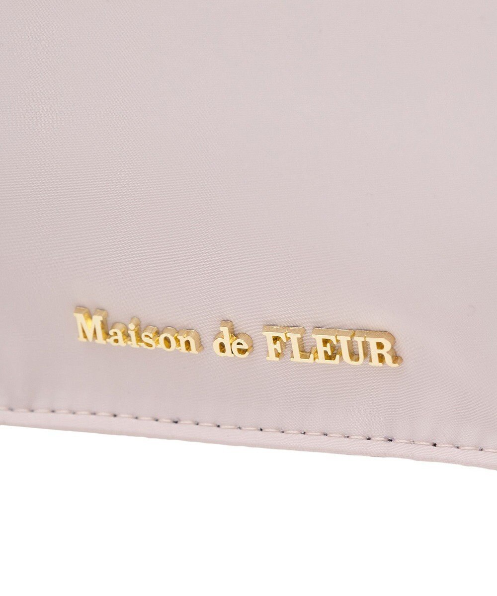 Maison de FLEUR サイドポケットフリルハンドルスクエアトートバッグ 