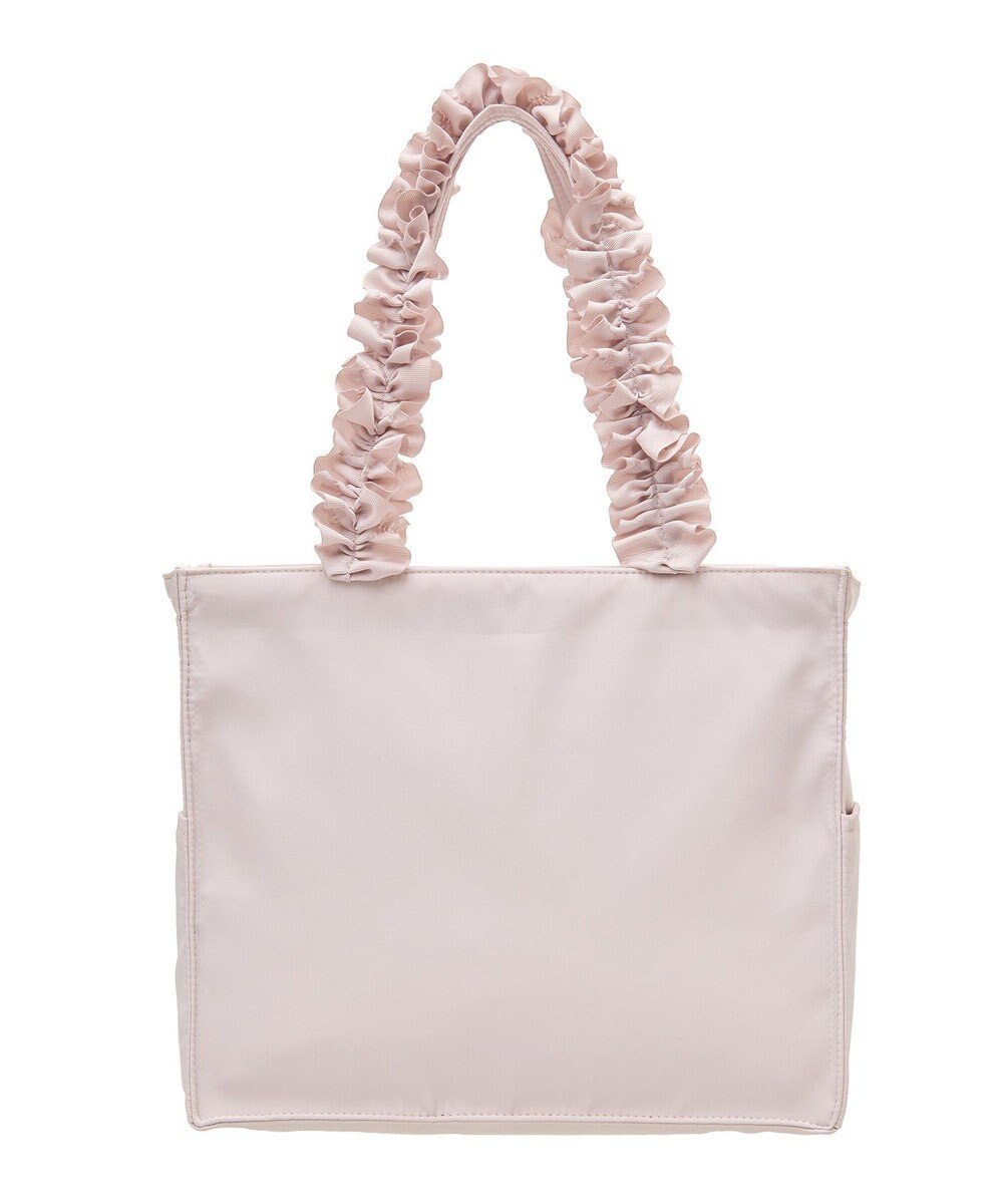 Maison de FLEUR サイドポケットフリルハンドルスクエアトートバッグ 