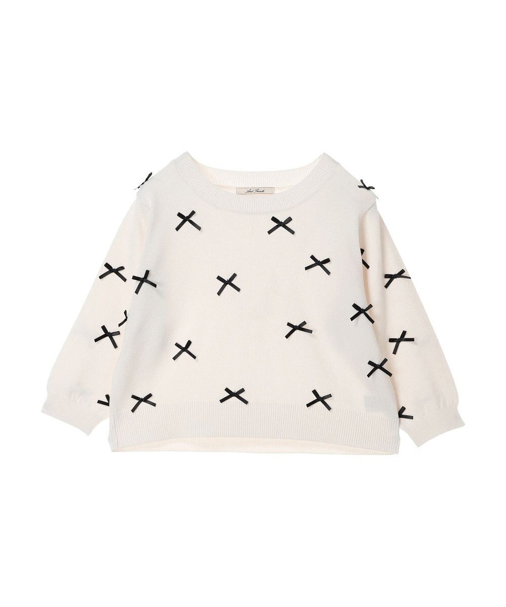 Green Parks ・ＡＮＤ　ＳＥＡＲＣＨ　メニーリボン５分袖ニット 