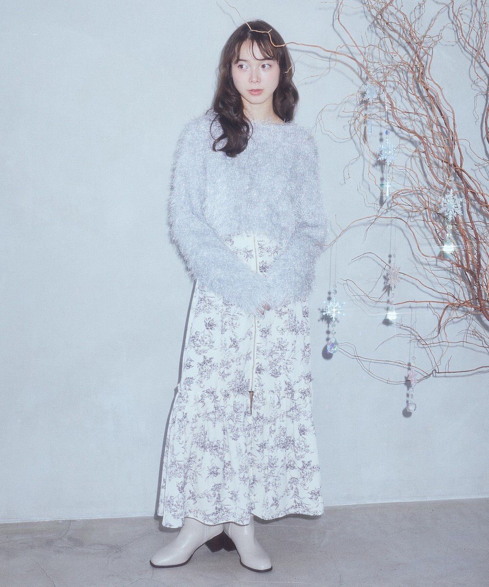 earth music&ecology きらきらフェザーニットプルオーバー 